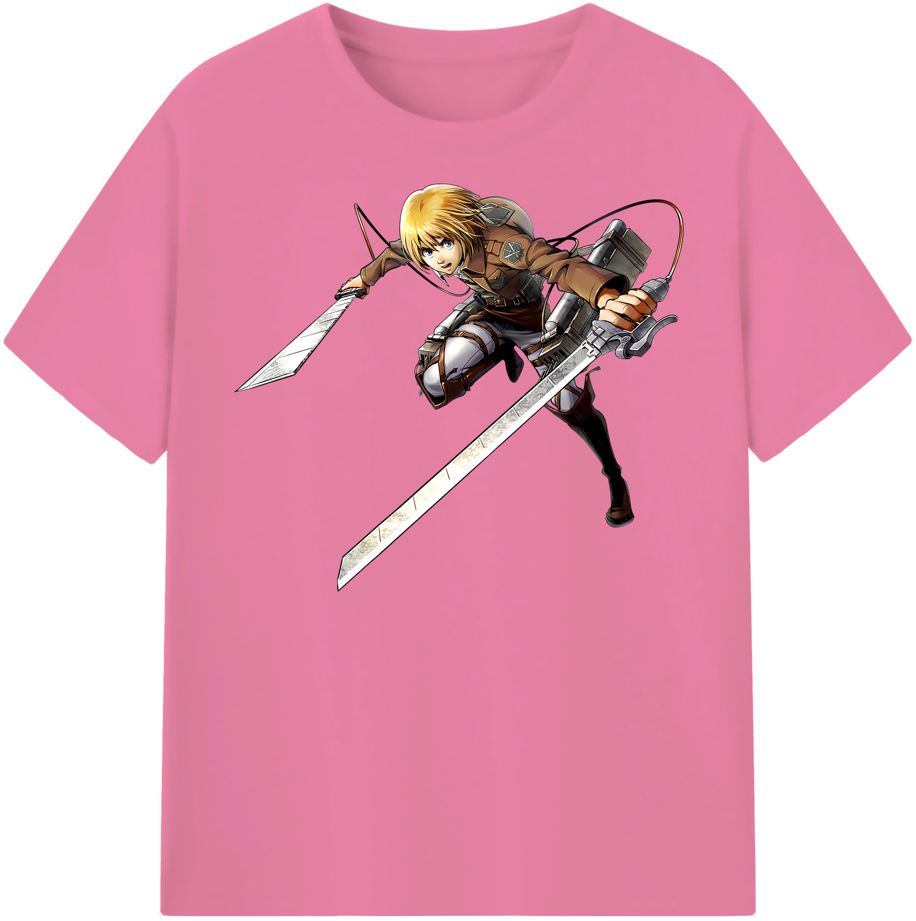 （画像用） 進撃の巨人 アルミン·アルレルト Attack on Titan Armin Arlert 綿100％半袖Tシャツ（フロントプリント）